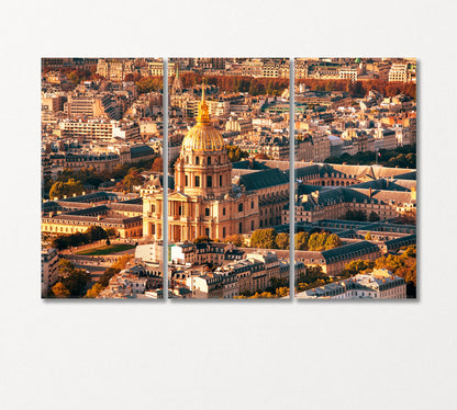 Army Museum Paris France Canvas Print-Canvas Print-CetArt-3 Panels-36x24 inches-CetArt