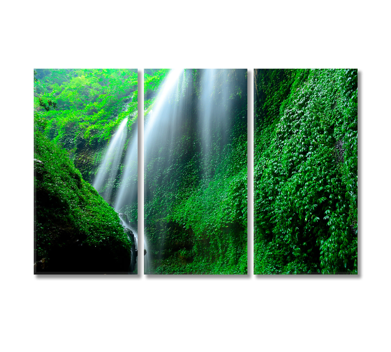 Madakaripura Waterfall Deep Forest Waterfall Java Indonesia Canvas Print-Canvas Print-CetArt-3 Panels-36x24 inches-CetArt