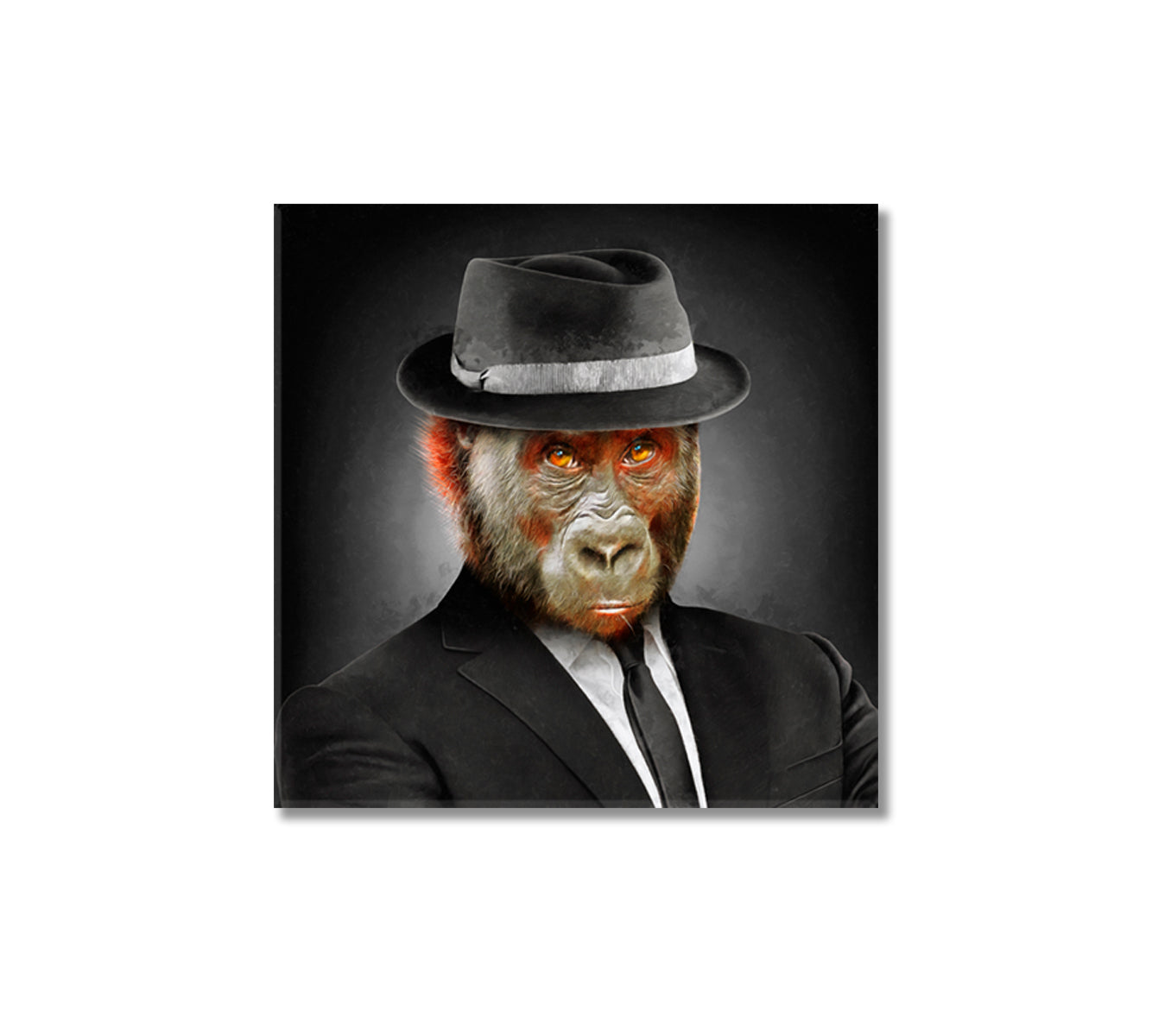 Monkey Businessman Canvas Print-Canvas Print-CetArt-1 panel-12x12 inches-CetArt