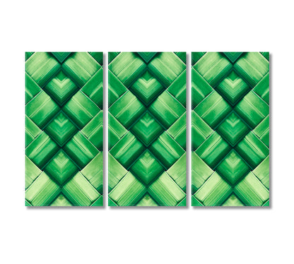 Abstract Palm Leaf Canvas Print-Canvas Print-CetArt-3 Panels-36x24 inches-CetArt