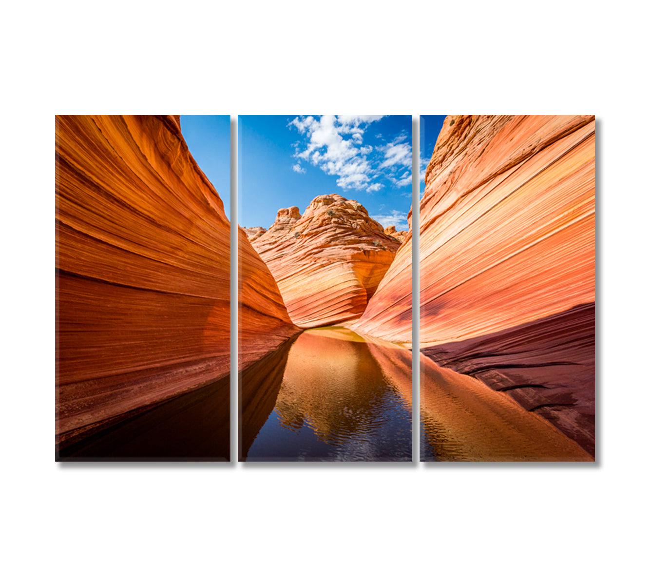 The Wave Rocky Canyon Arizona Canvas Print-Canvas Print-CetArt-3 Panels-36x24 inches-CetArt