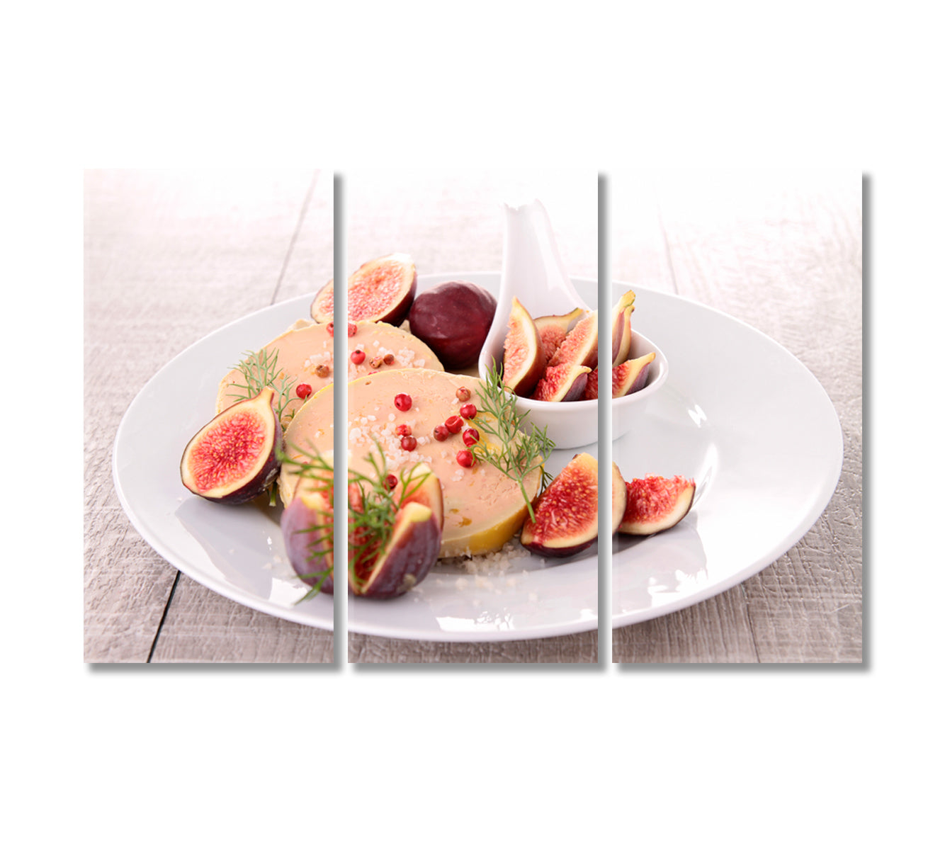 Foie Gras with Figs Canvas Print-Canvas Print-CetArt-3 Panels-36x24 inches-CetArt