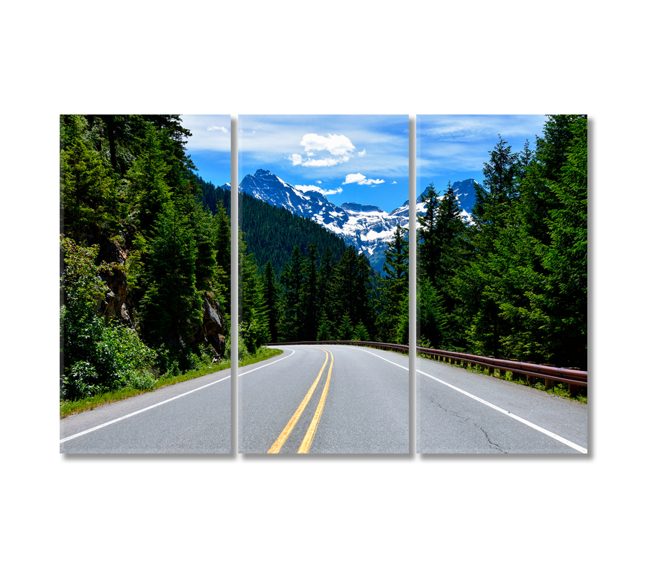 Road to North Cascades National Park Washington State Canvas Print-Canvas Print-CetArt-3 Panels-36x24 inches-CetArt