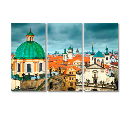 Amazing Old Town Prague Czech Republic Canvas Print-Canvas Print-CetArt-3 Panels-36x24 inches-CetArt