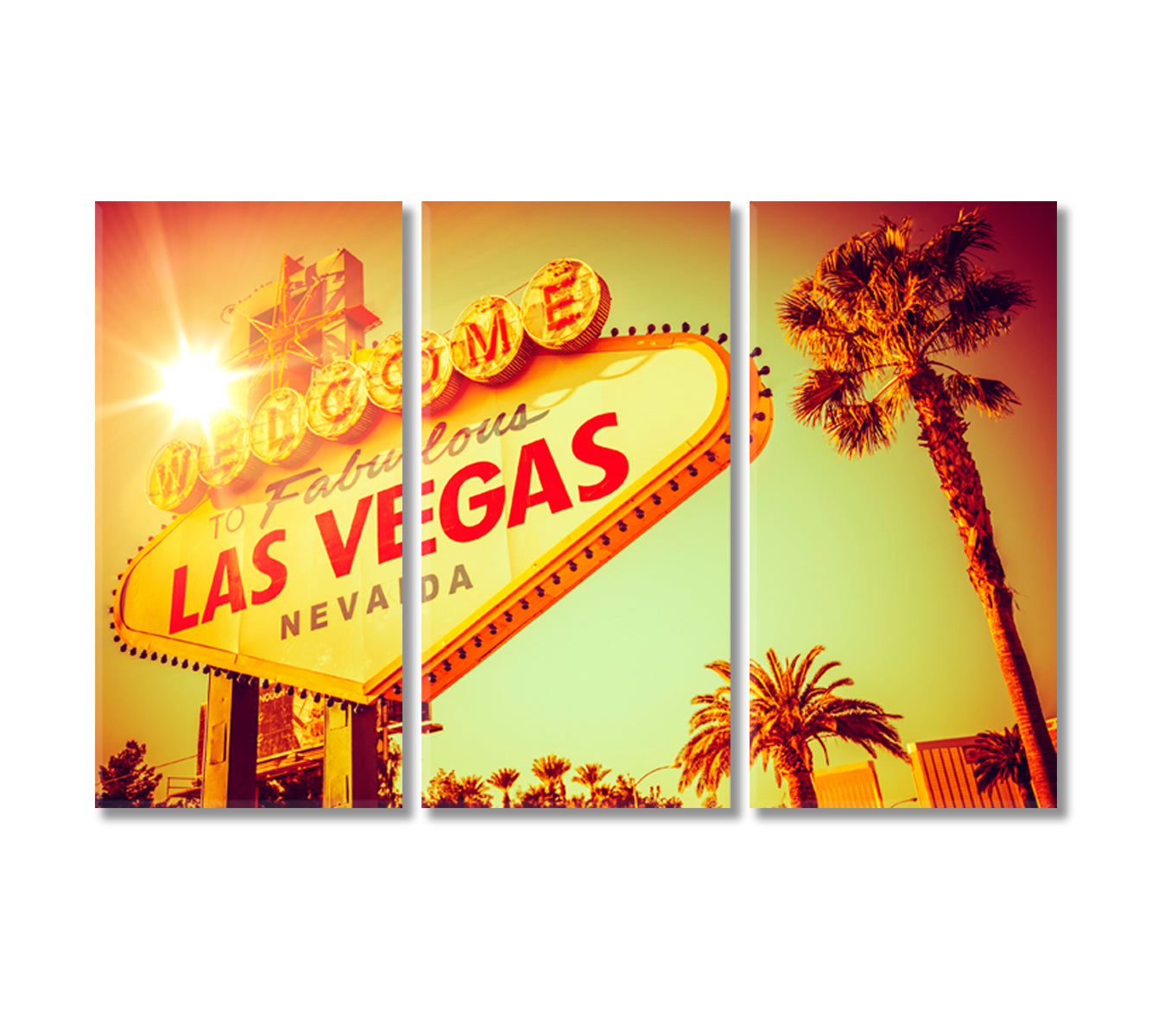 Las Vegas Nevada Canvas Print-Canvas Print-CetArt-3 Panels-36x24 inches-CetArt