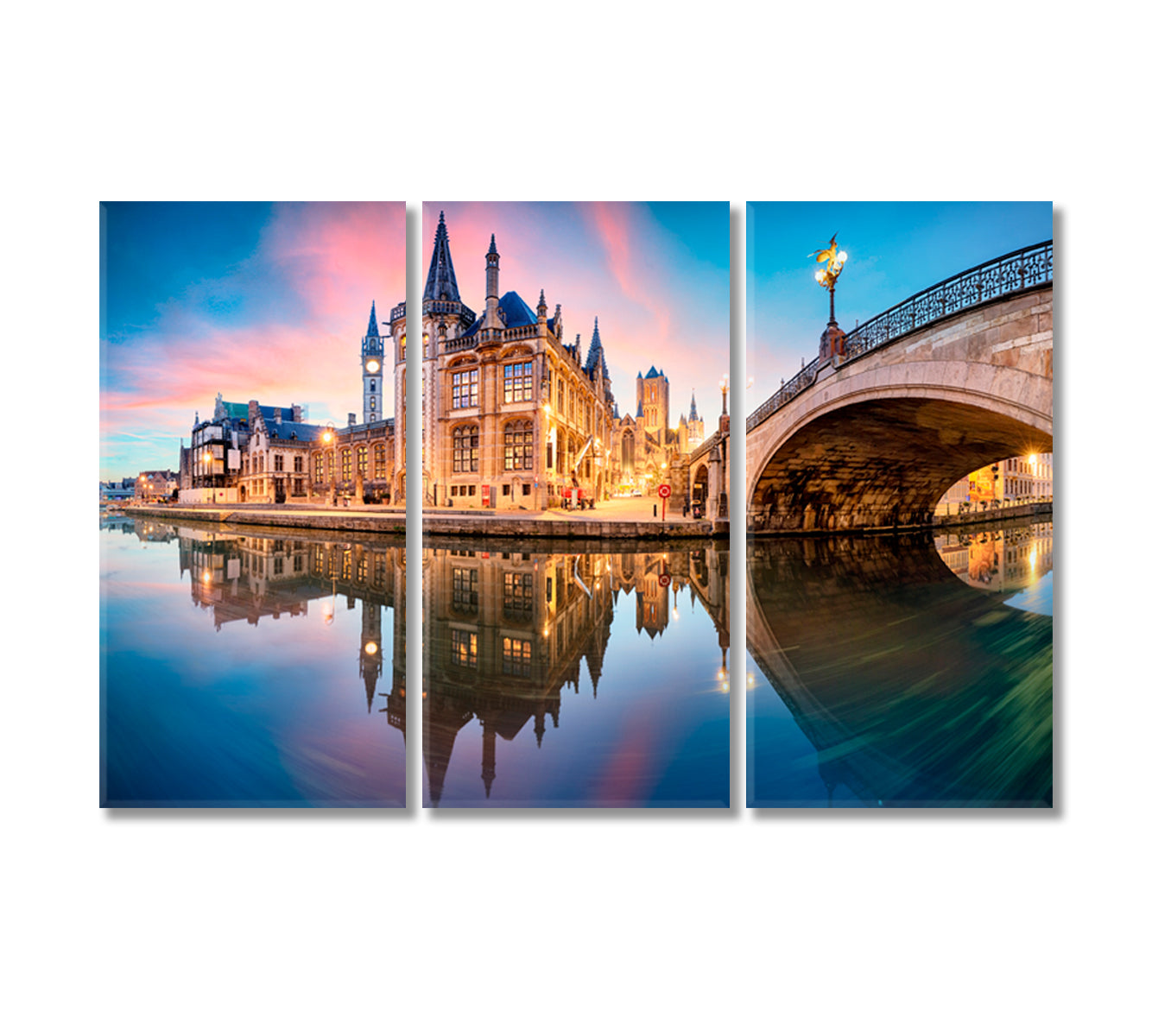 Ghent Belgium Canvas Print-Canvas Print-CetArt-3 Panels-36x24 inches-CetArt