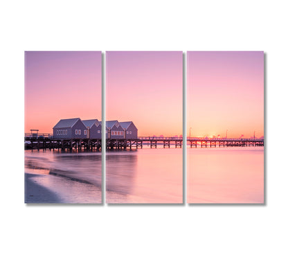 Busselton Jetty Western Australia Canvas Print-Canvas Print-CetArt-3 Panels-36x24 inches-CetArt