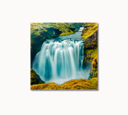 Skogafoss Waterfall Iceland Canvas Print-Canvas Print-CetArt-1 panel-12x12 inches-CetArt