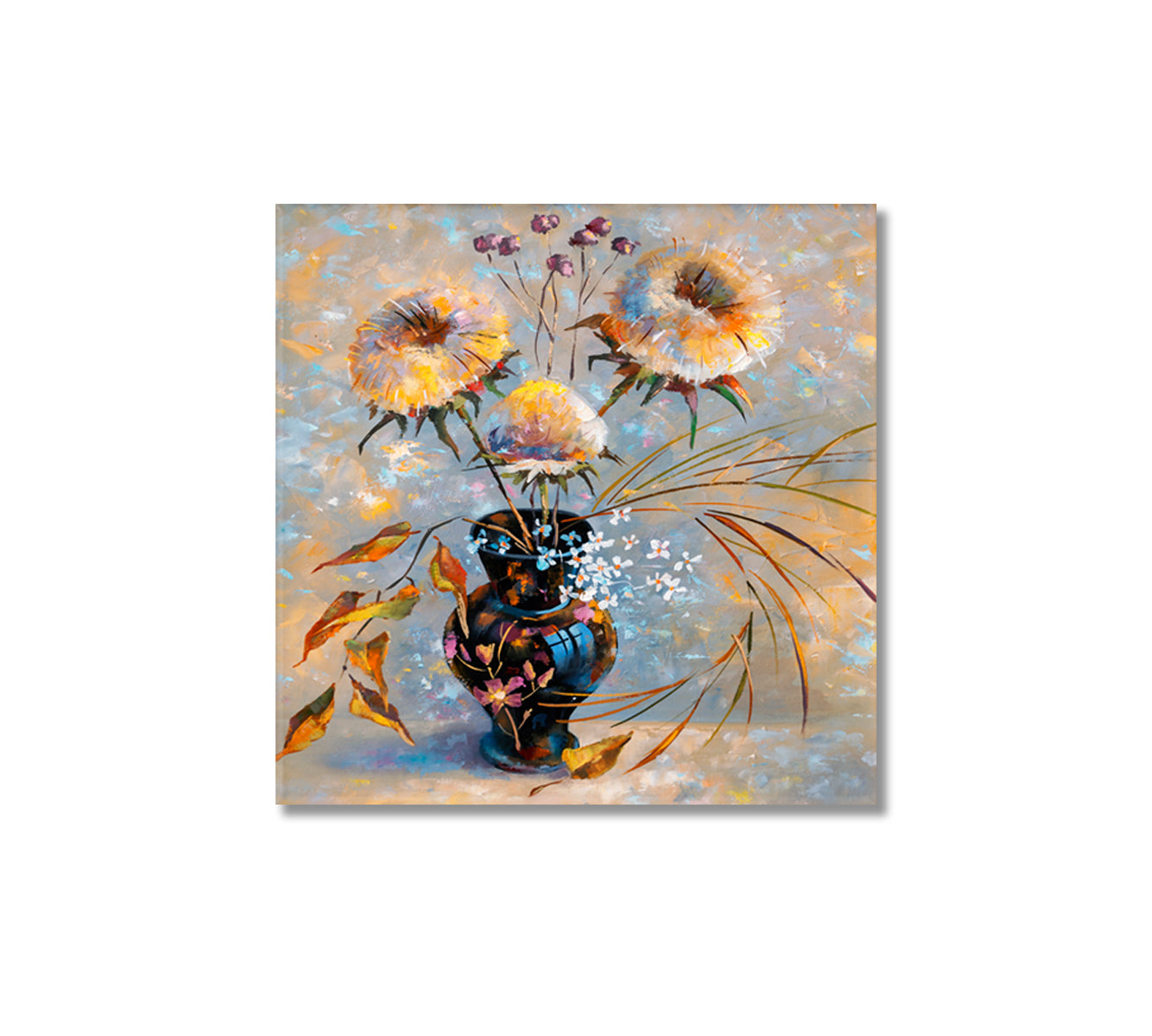 Still Life Blossom Flowers Canvas Print-Canvas Print-CetArt-1 panel-12x12 inches-CetArt