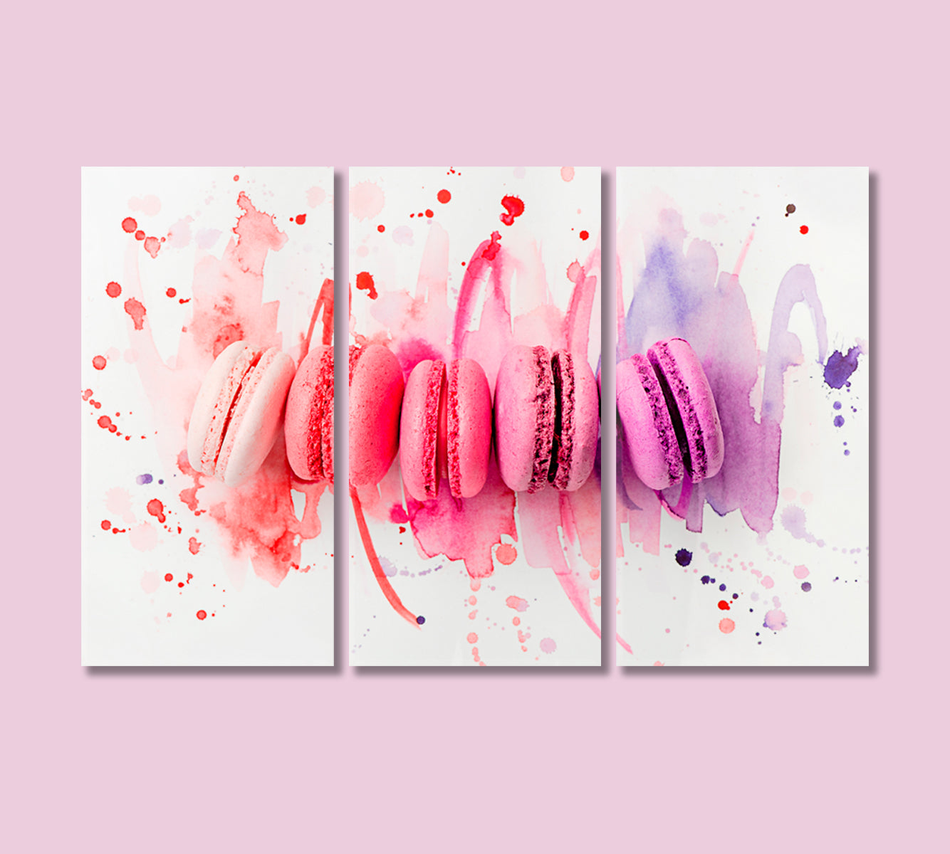 Colorful Macarons Canvas Print-Canvas Print-CetArt-3 Panels-36x24 inches-CetArt