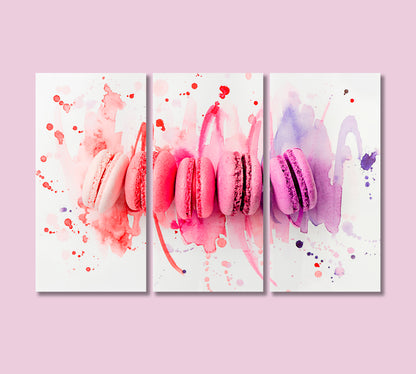 Colorful Macarons Canvas Print-Canvas Print-CetArt-3 Panels-36x24 inches-CetArt