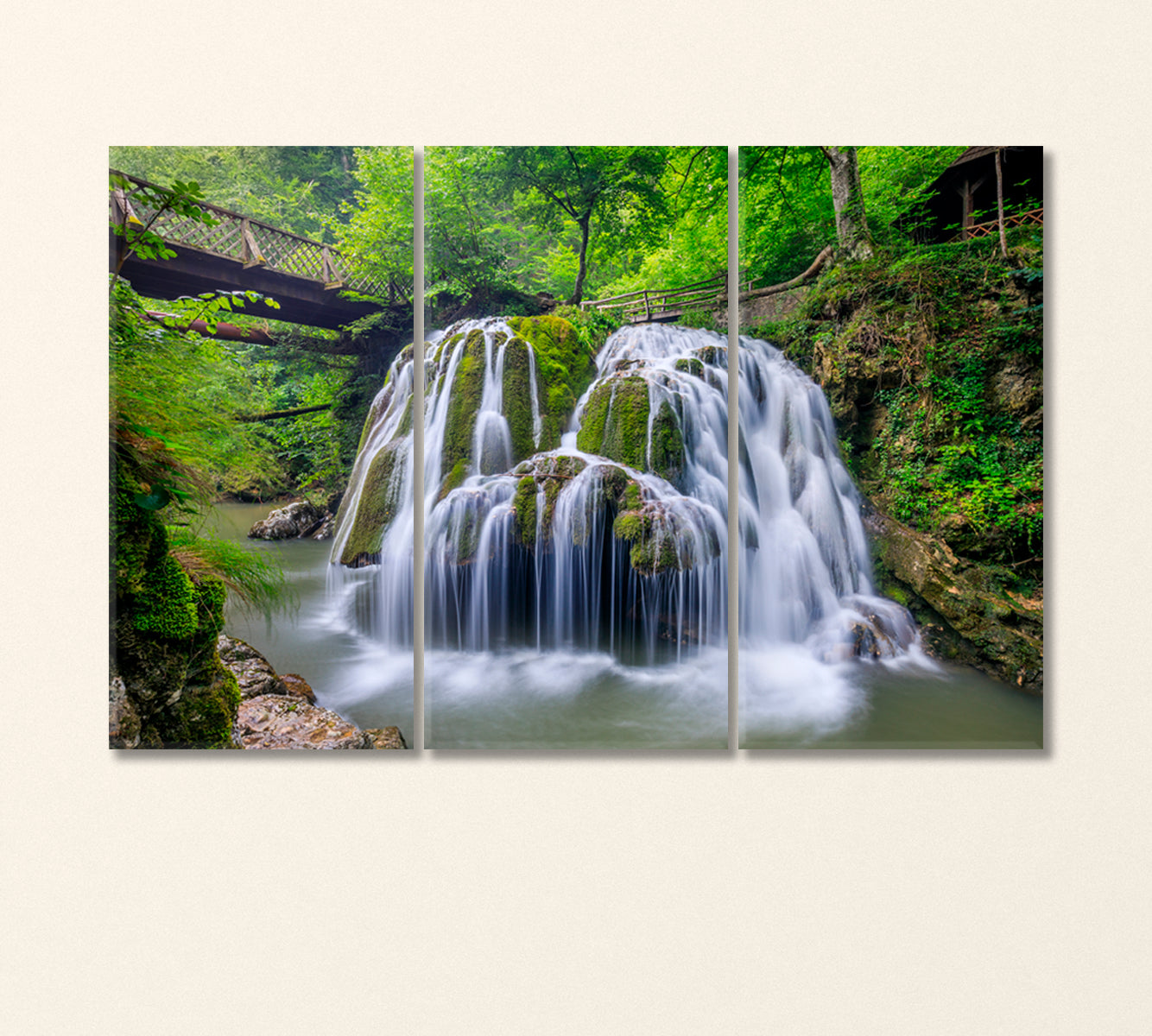 Bigar Cascade Falls Romania Canvas Print-Canvas Print-CetArt-3 Panels-36x24 inches-CetArt