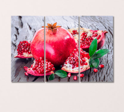 Pomegranate Canvas Print-Canvas Print-CetArt-3 Panels-36x24 inches-CetArt