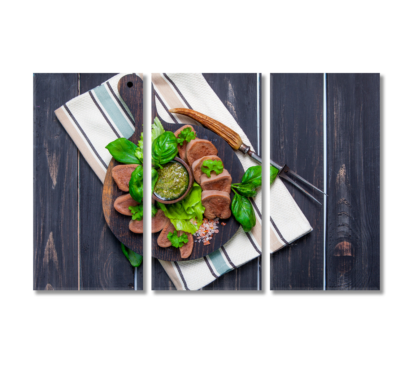 Boiled Beef Tongue Canvas Print-Canvas Print-CetArt-3 Panels-36x24 inches-CetArt