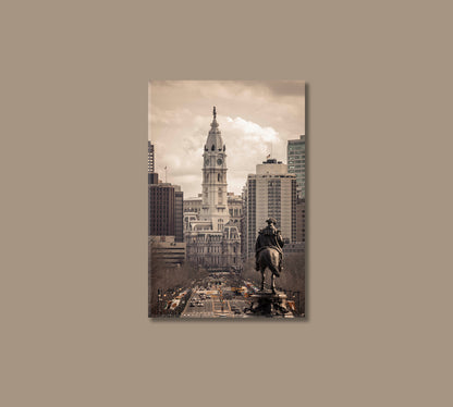 Philadelphia City Hall USA Canvas Print-Canvas Print-CetArt-1 panel-16x24 inches-CetArt