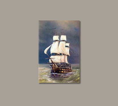 Sailing Ship in the Sea Canvas Print-Canvas Print-CetArt-1 panel-16x24 inches-CetArt