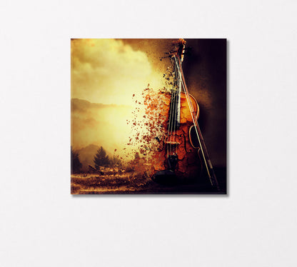 Abstract Old Violin Canvas Print-Canvas Print-CetArt-1 panel-12x12 inches-CetArt