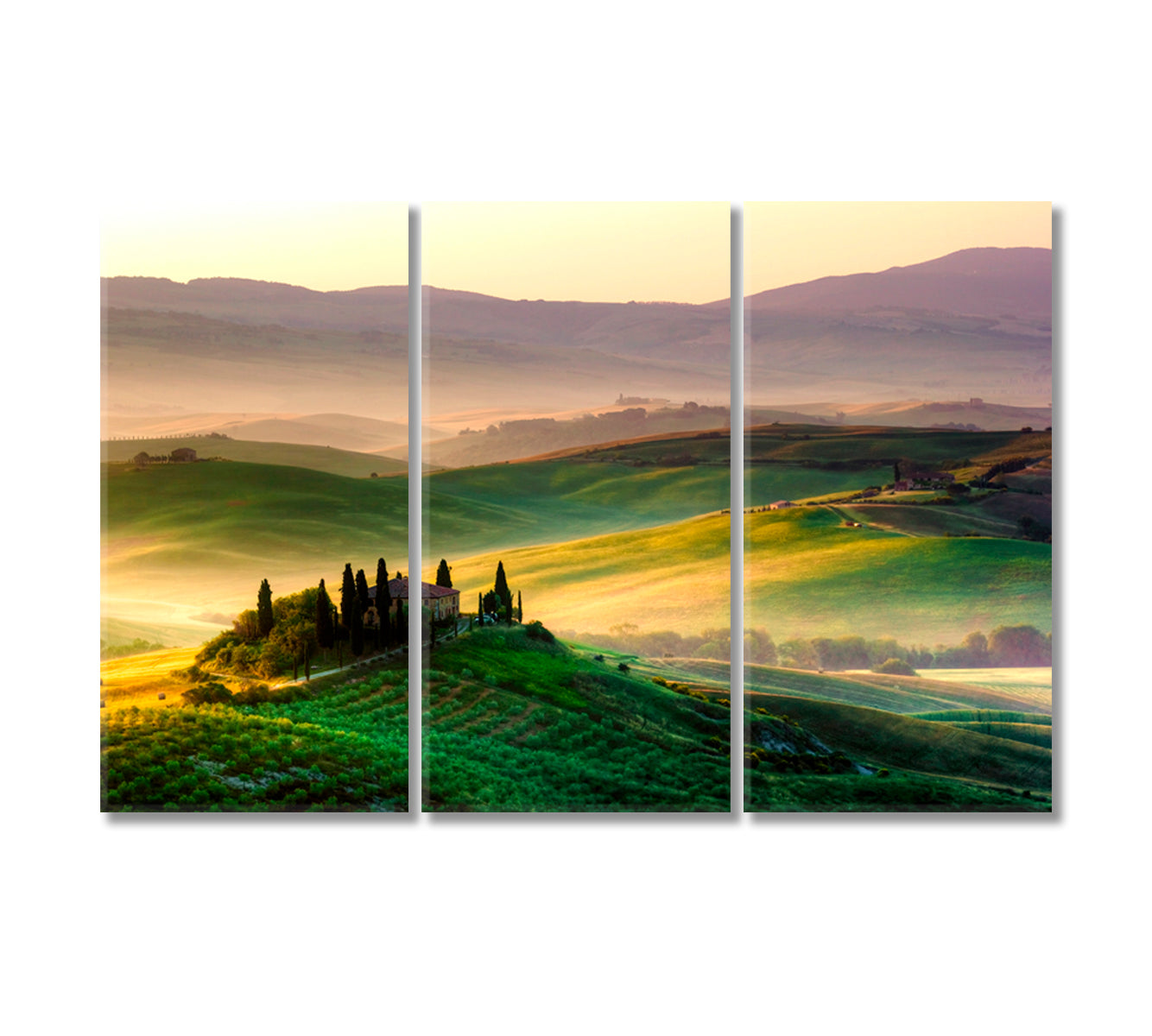 Tuscany Landscape Italy Canvas Print-Canvas Print-CetArt-3 Panels-36x24 inches-CetArt