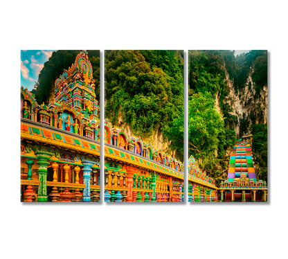 Batu Caves Malaysia Canvas Print-Canvas Print-CetArt-3 Panels-36x24 inches-CetArt