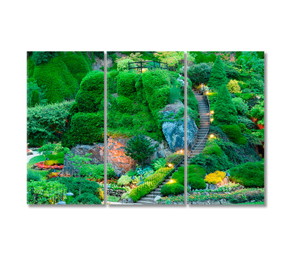 Butchart Gardens Canada Canvas Print-Canvas Print-CetArt-3 Panels-36x24 inches-CetArt