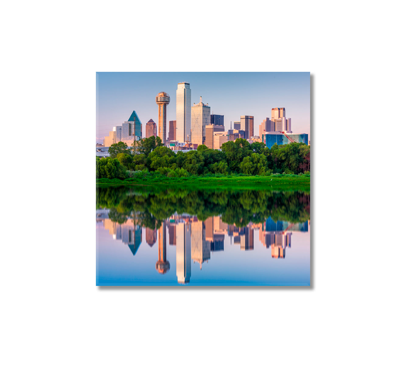 Dallas Skyline United States Canvas Print-Canvas Print-CetArt-1 panel-12x12 inches-CetArt