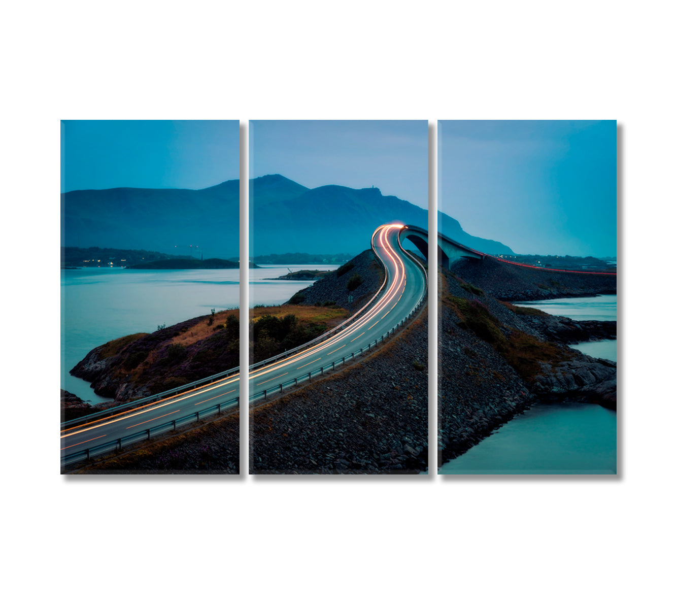 Atlantic Ocean Road Norway Canvas Print-Canvas Print-CetArt-3 Panels-36x24 inches-CetArt