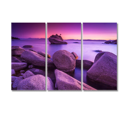 Lake Tahoe California Canvas Print-Canvas Print-CetArt-3 Panels-36x24 inches-CetArt