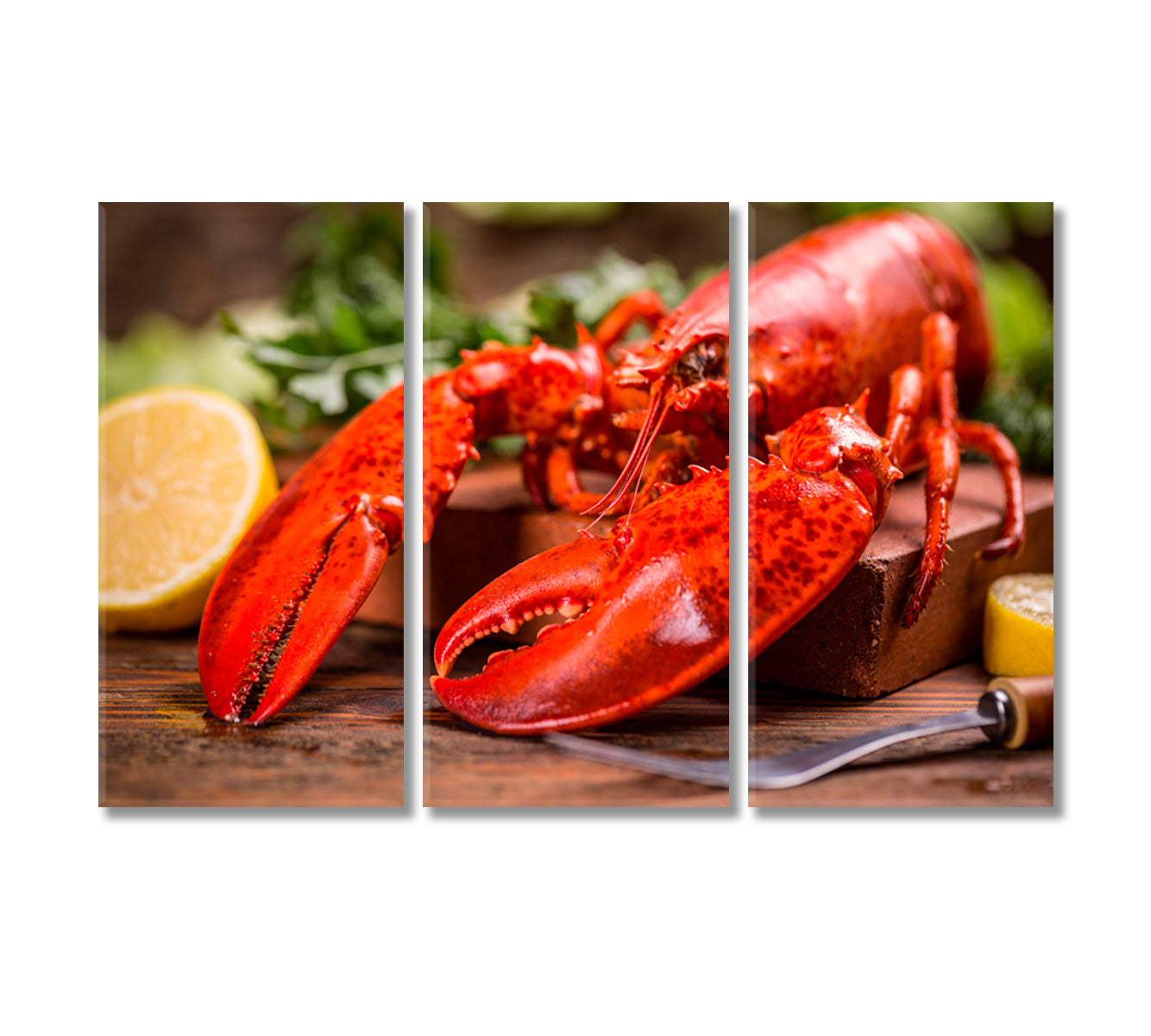 Boiled Lobster Canvas Print-Canvas Print-CetArt-3 Panels-36x24 inches-CetArt