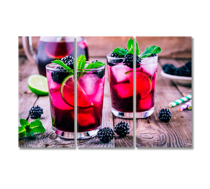 Blackberry Lemonade Canvas Print-Canvas Print-CetArt-3 Panels-36x24 inches-CetArt