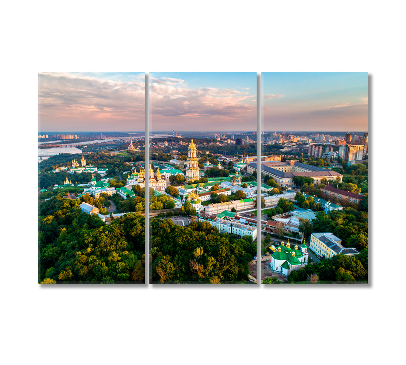 Pechersk Lavra in Kiev Ukraine UNESCO World Heritage Canvas Print-Canvas Print-CetArt-3 Panels-36x24 inches-CetArt