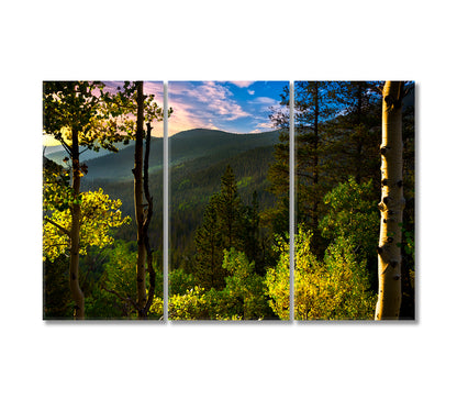 Beautiful Rocky Mountains of Colorado Canvas Print-Canvas Print-CetArt-3 Panels-36x24 inches-CetArt