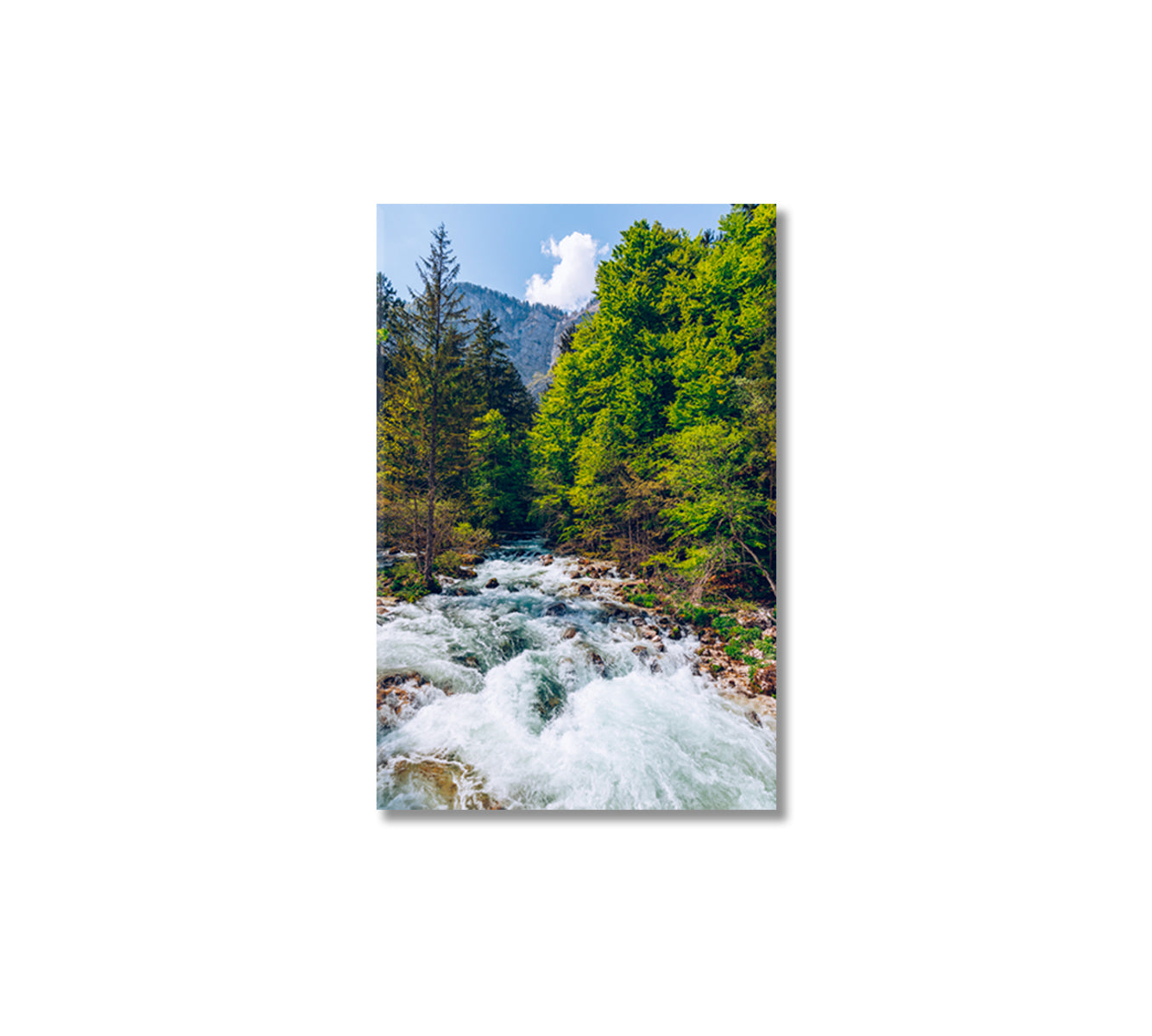 Savica Waterfall Slovenia Alps Beautiful Nature Canvas Print-Canvas Print-CetArt-1 panel-16x24 inches-CetArt