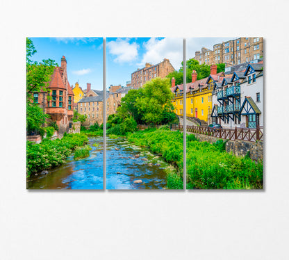 Scenic Dean Village Scotland Canvas Print-Canvas Print-CetArt-1 Panel-24x16 inches-CetArt