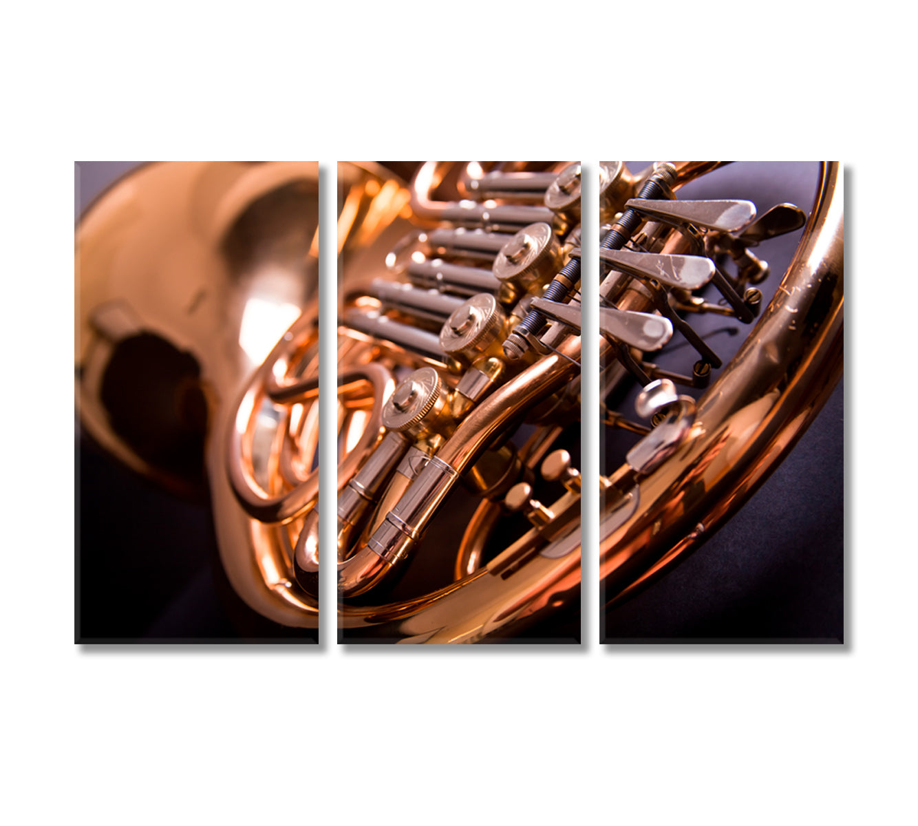 French Horn Canvas Print-Canvas Print-CetArt-3 Panels-36x24 inches-CetArt