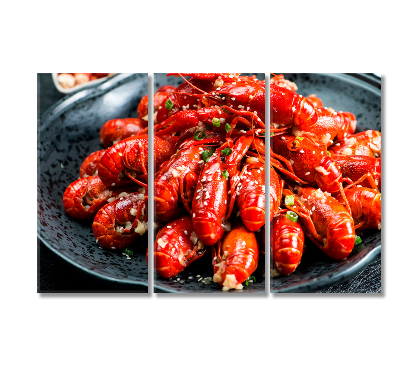 Asian Spicy Crayfish Canvas Print-Canvas Print-CetArt-3 Panels-36x24 inches-CetArt