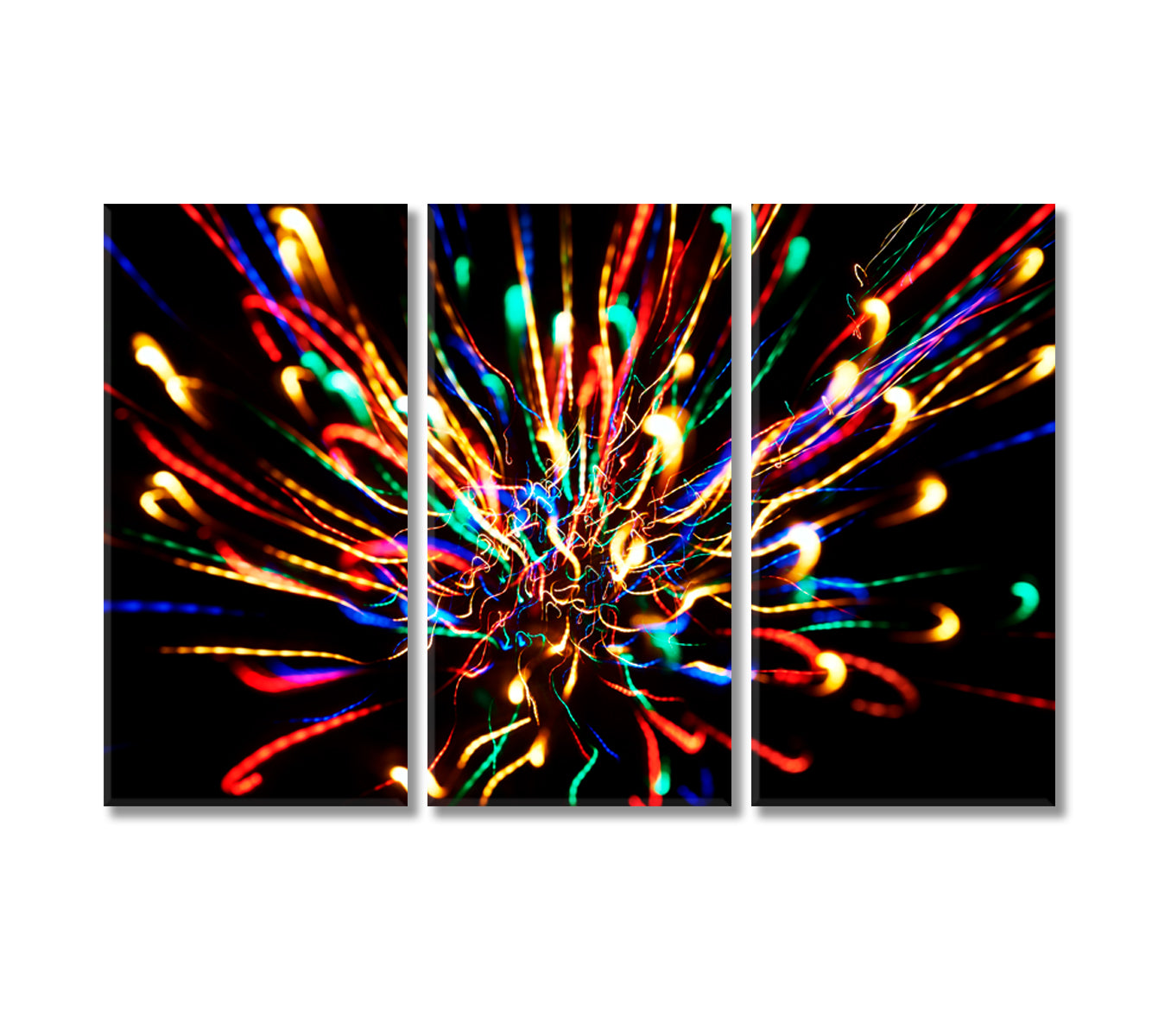 Colorful Lights Canvas Print-Canvas Print-CetArt-3 Panels-36x24 inches-CetArt