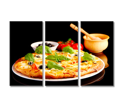 Tasty Pizza Canvas Print-Canvas Print-CetArt-3 Panels-36x24 inches-CetArt