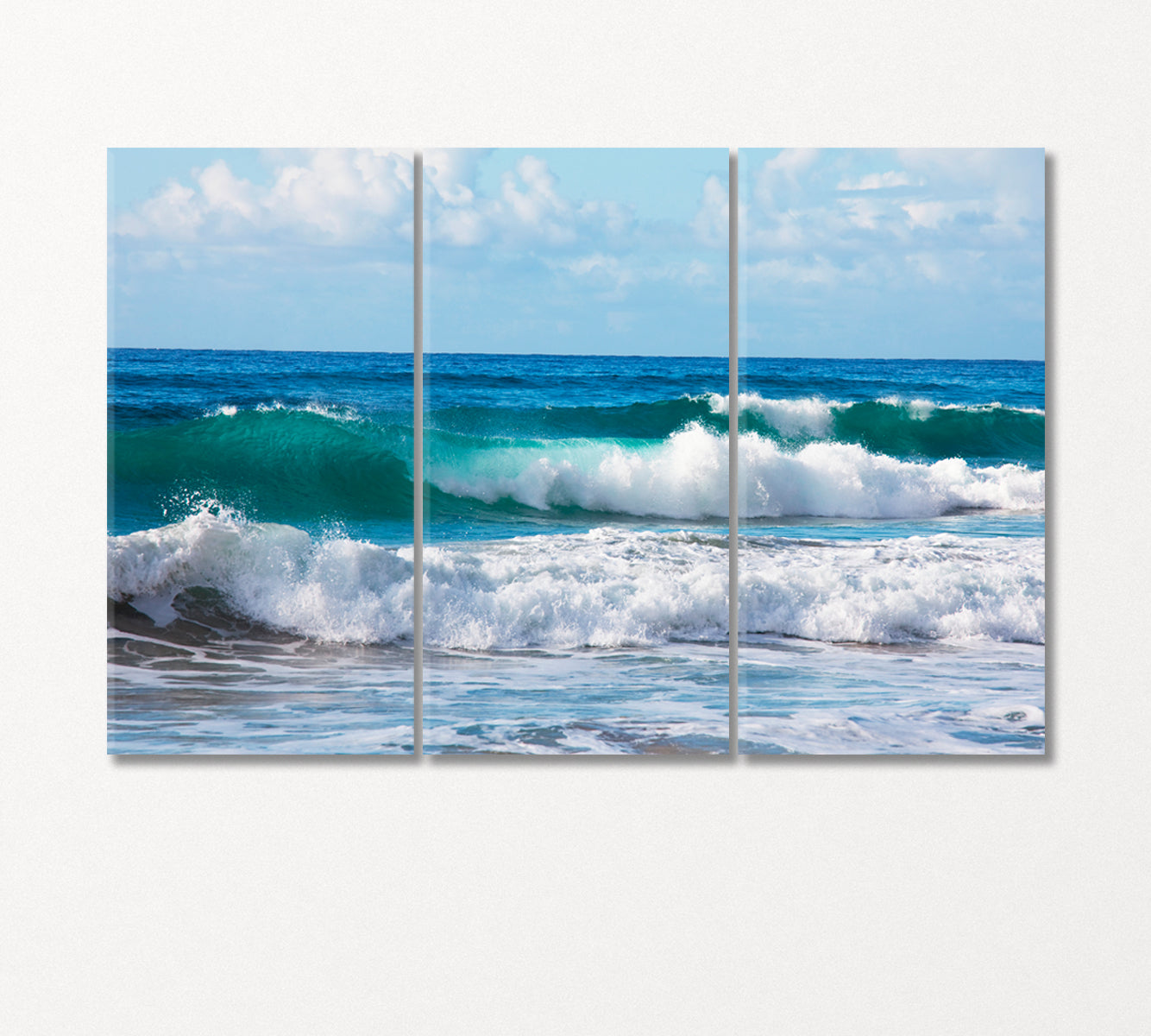 Ocean Waves Canvas Print-Canvas Print-CetArt-3 Panels-36x24 inches-CetArt