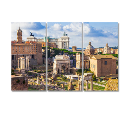 Roman Forums Canvas Print-Canvas Print-CetArt-3 Panels-36x24 inches-CetArt