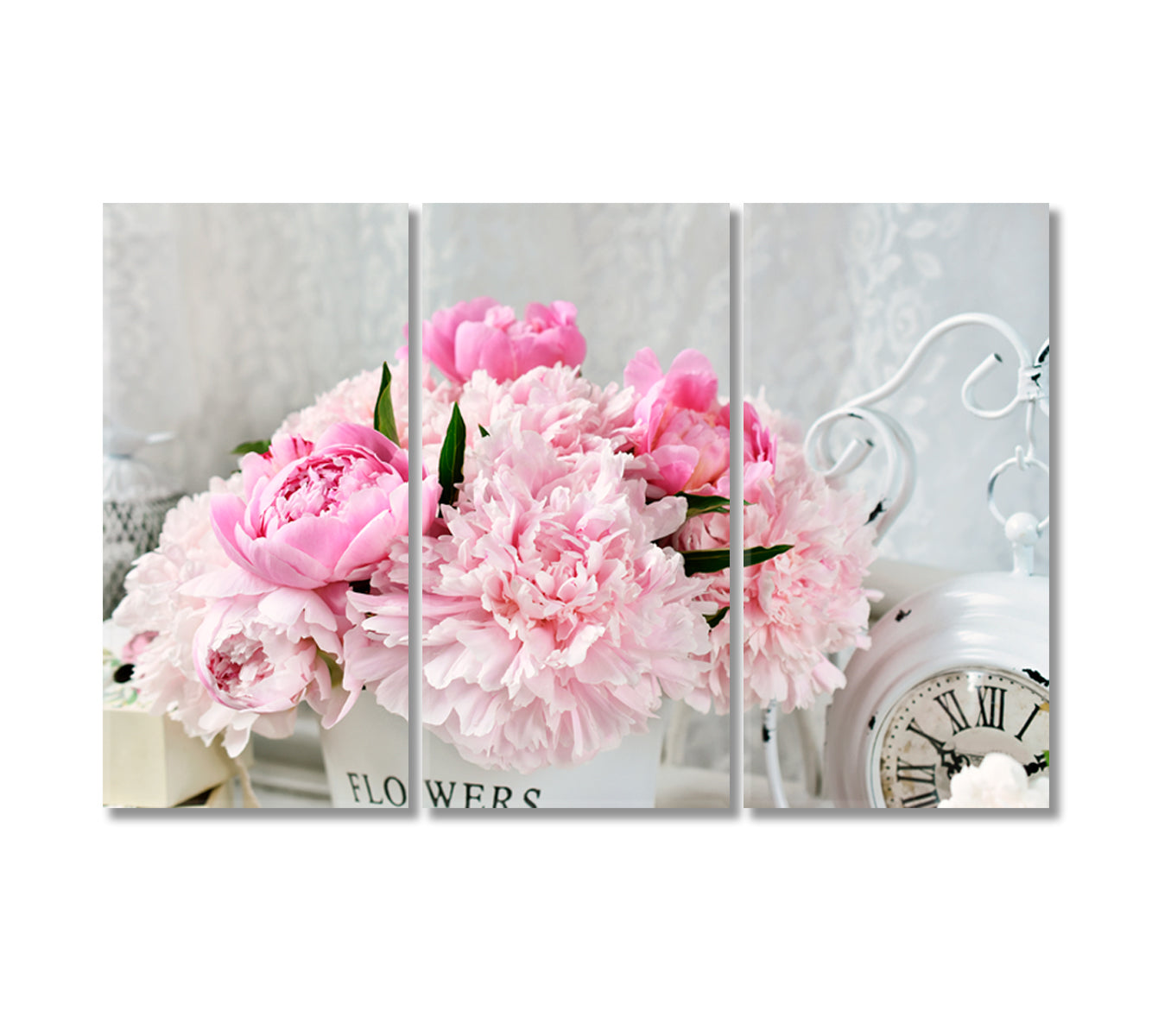 Beautiful Fresh Peony Flower Canvas Print-Canvas Print-CetArt-3 Panels-36x24 inches-CetArt