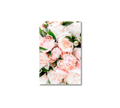 Bouquet Pink Peonies Canvas Print-Canvas Print-CetArt-1 panel-16x24 inches-CetArt