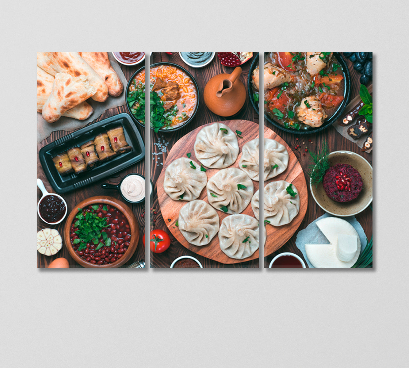 Traditional Georgian Cuisine Canvas Print-Canvas Print-CetArt-3 Panels-36x24 inches-CetArt