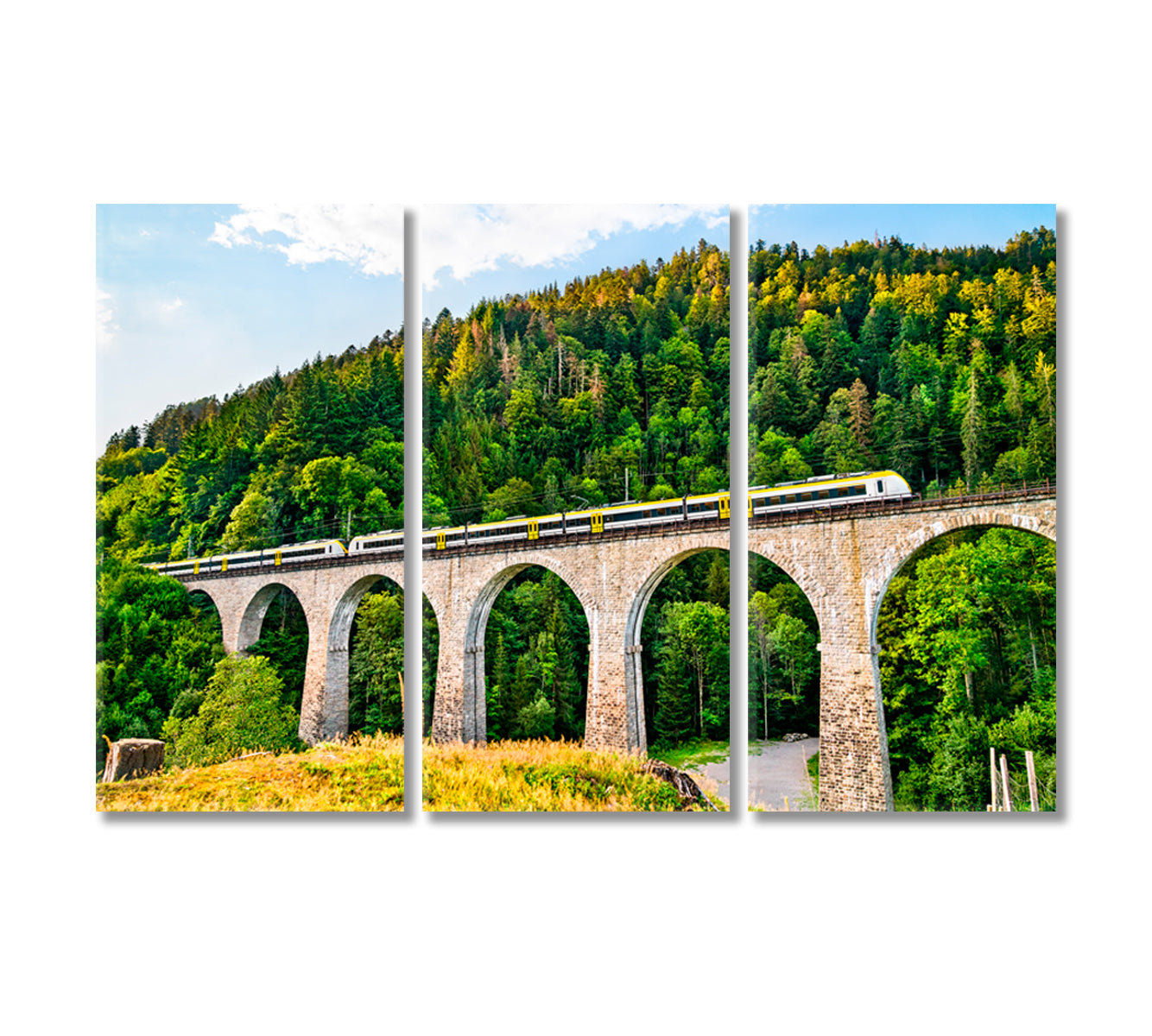 Ravenna Bridge in Black Forest Baden-Wurttemberg Germany Canvas Print-Canvas Print-CetArt-3 Panels-36x24 inches-CetArt