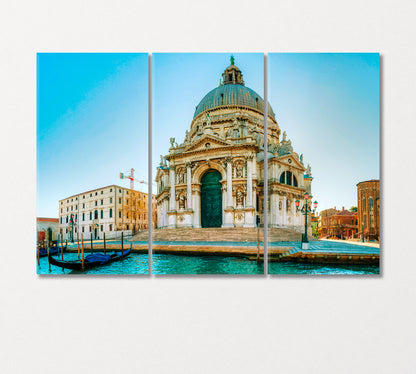 Church of Santa Maria Della Salute Venice Italy Canvas Print-Canvas Print-CetArt-3 Panels-36x24 inches-CetArt