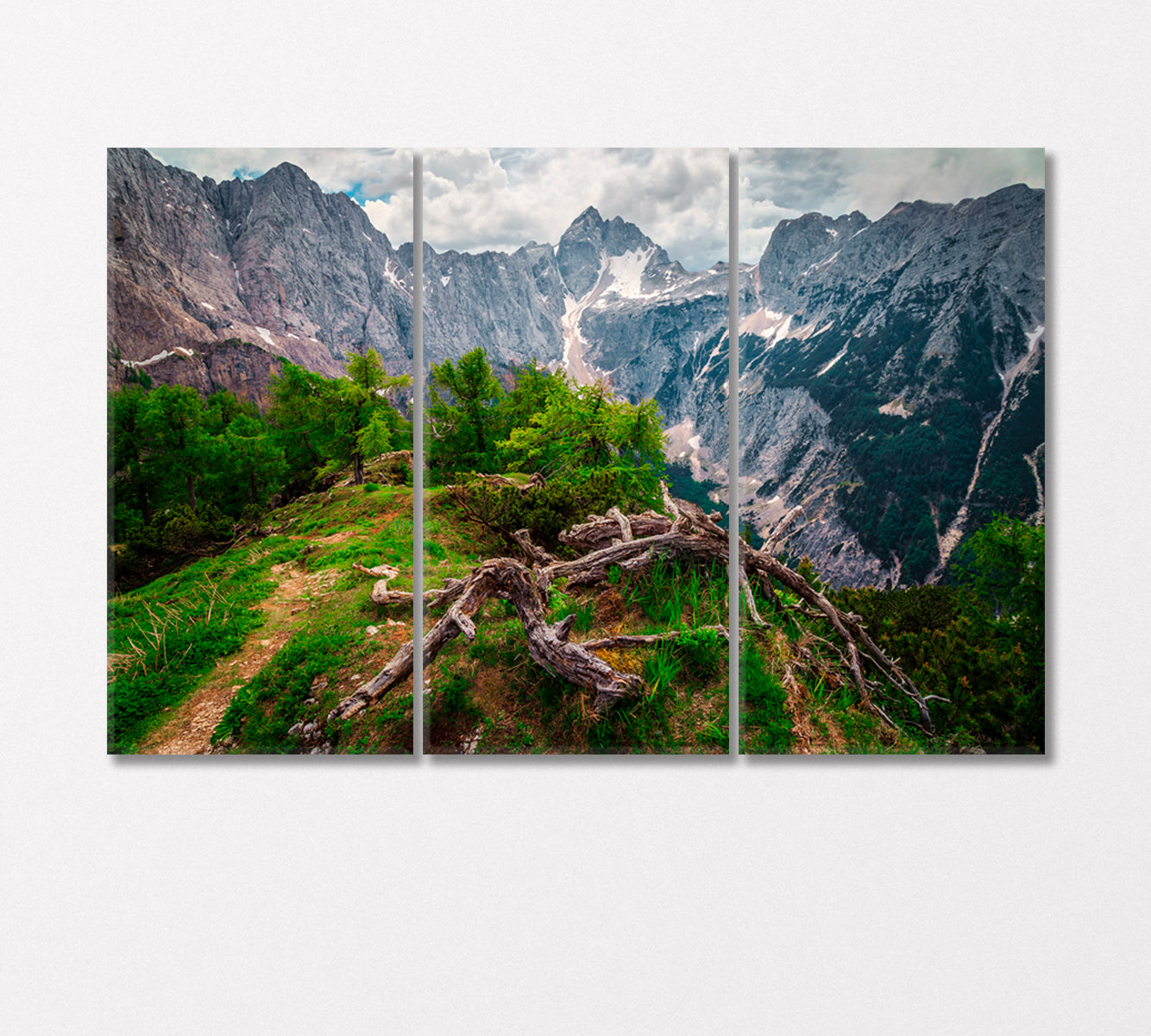 Mountain Landscape Canvas Print-Canvas Print-CetArt-3 Panels-36x24 inches-CetArt