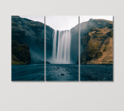 Icelandic Skogafoss Waterfal Canvas Print-Canvas Print-CetArt-3 Panels-36x24 inches-CetArt