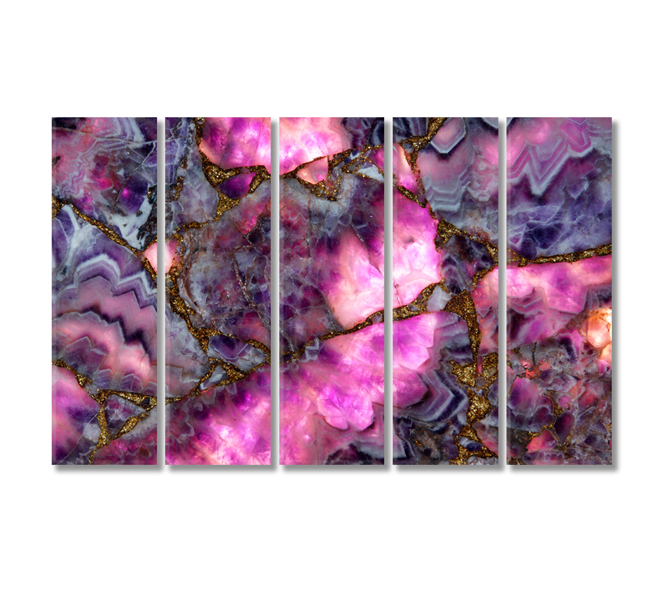 Natural Purple Amethyst Canvas Print-Canvas Print-CetArt-5 Panels-36x24 inches-CetArt