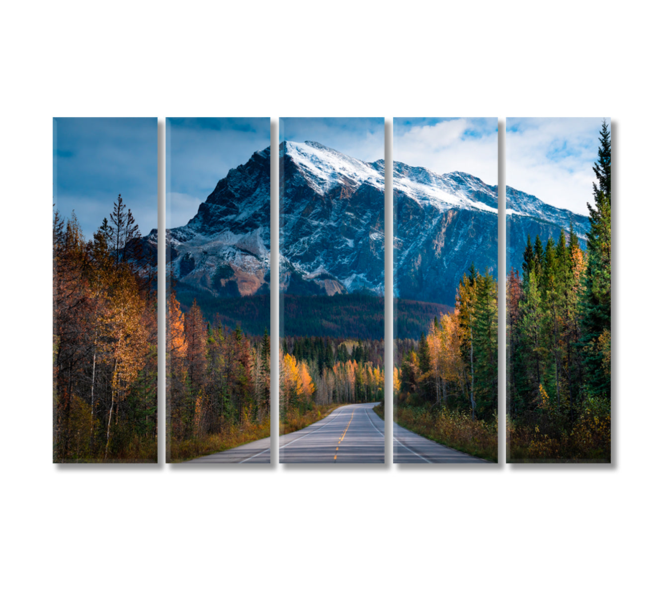 Road to Jasper National Park Canada Canvas Print-Canvas Print-CetArt-5 Panels-36x24 inches-CetArt