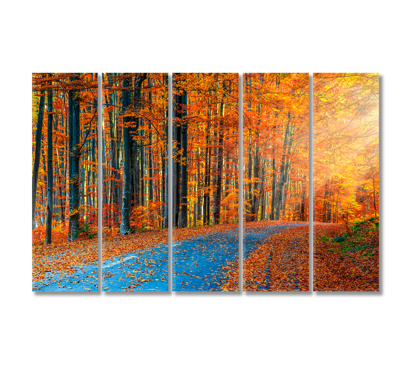 Majestic Autumn Forest Canvas Print-Canvas Print-CetArt-5 Panels-36x24 inches-CetArt