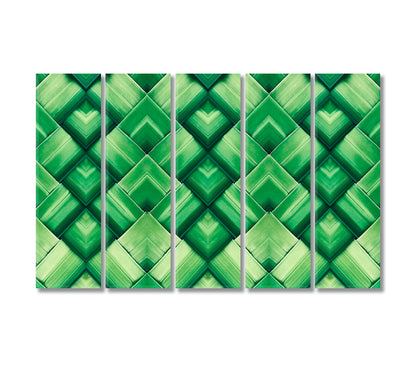 Abstract Palm Leaf Canvas Print-Canvas Print-CetArt-5 Panels-36x24 inches-CetArt